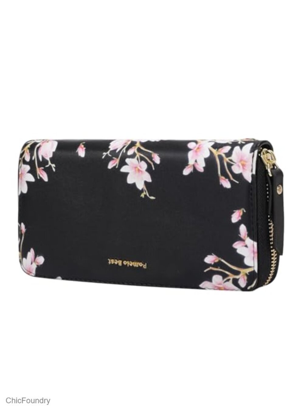 Floral Print Wallet Faux Leather RFID Blocking Wristlet Clutch Travel